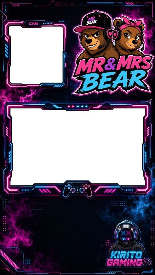 Mr & Mrs Bear — custom stream overlay design by ChiChi-Verse