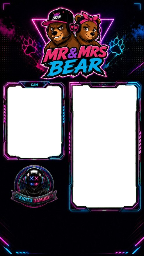 Mr & Mrs Bear — custom stream overlay design by ChiChi-Verse